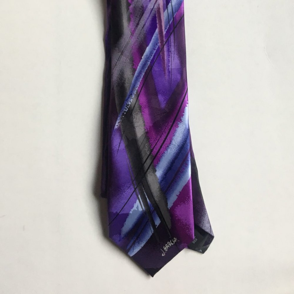 J. Garcia Purple 100% Silk Tie